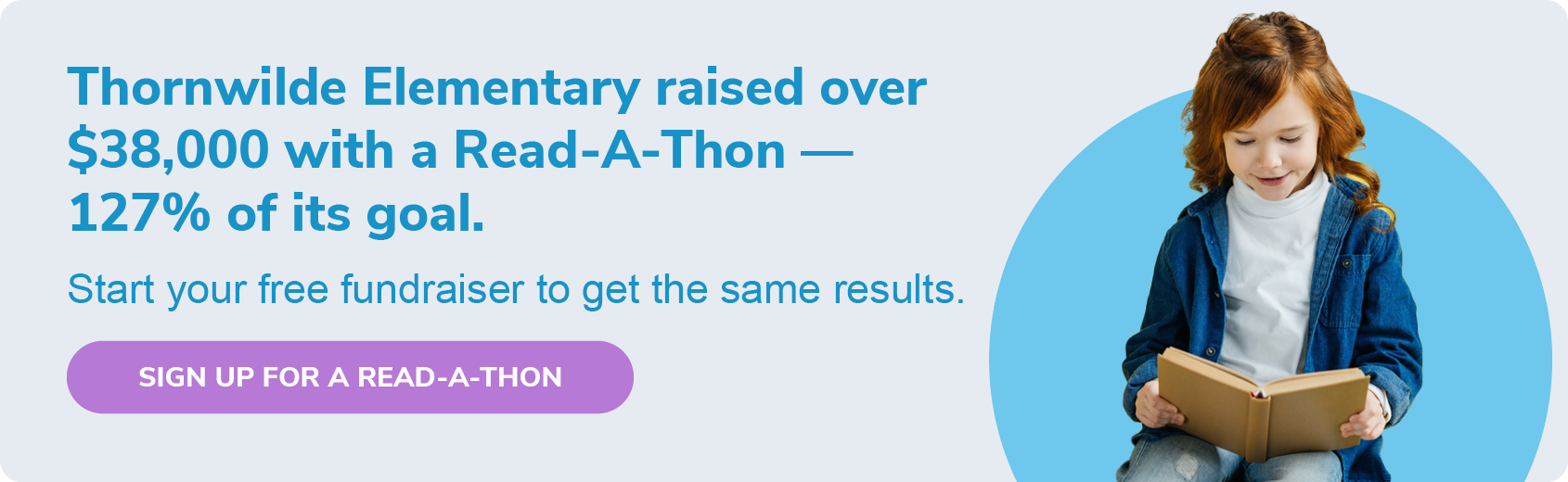 Click through to sign up for a Read-A-Thon, one of the most engaging school fundraising ideas to plan, and start raising money today.